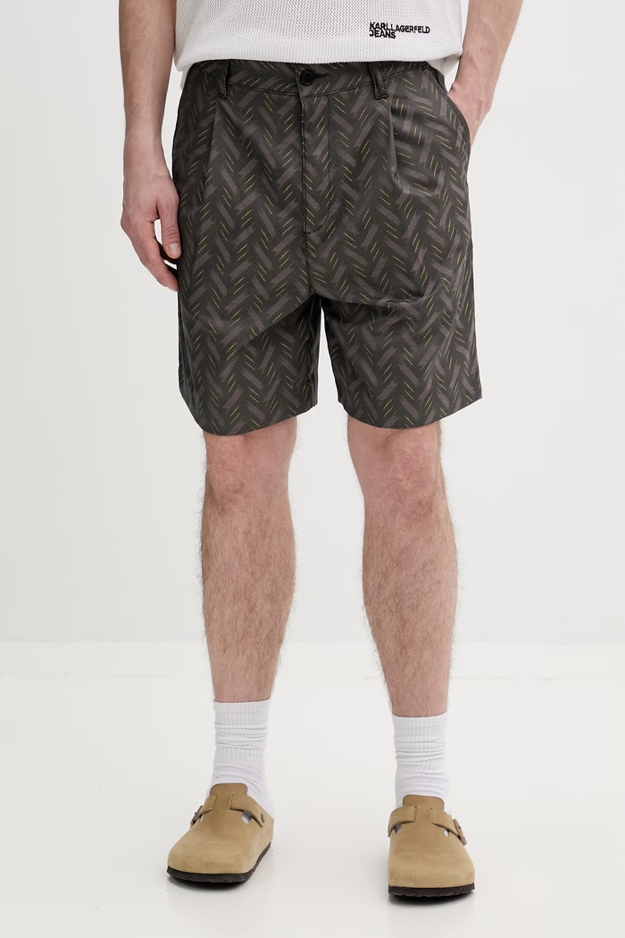 HUGO pantaloni scurți pentru bărbați, cu amestec de lână Cino262SF1 gri 50556915