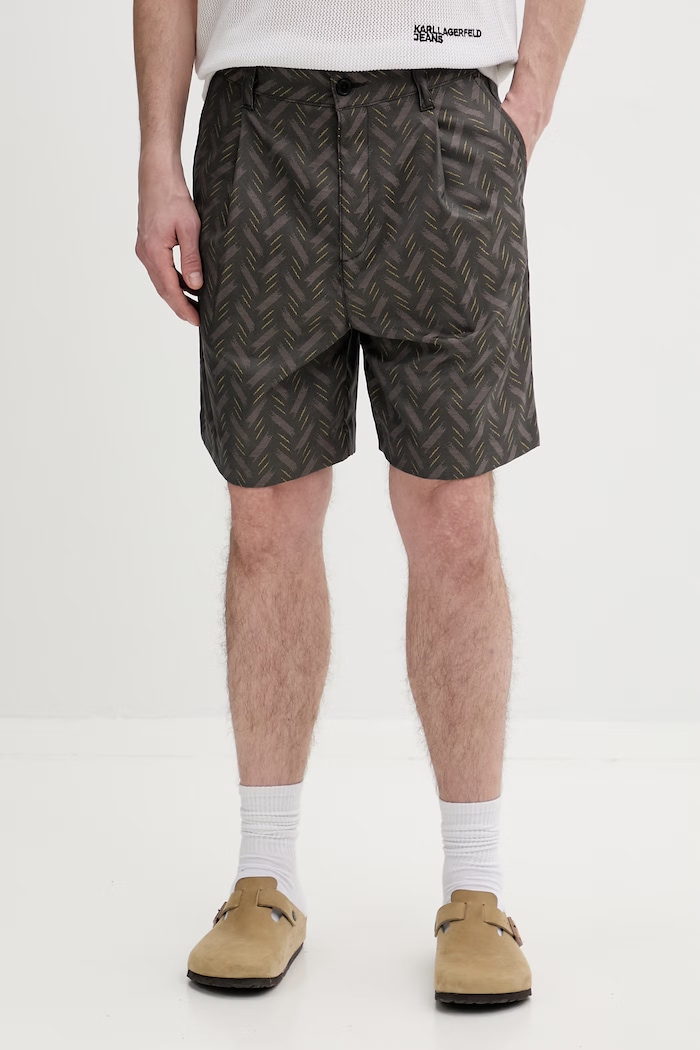 HUGO pantaloni scurți pentru bărbați, cu amestec de lână Cino262SF1 gri 50556915