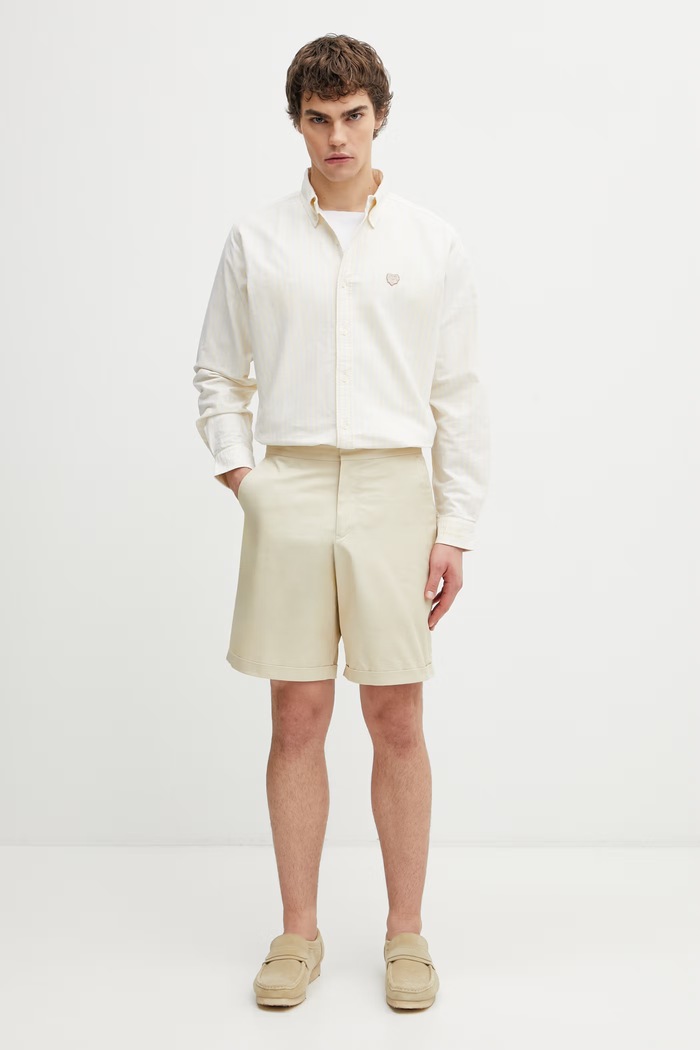 Fred Perry pantaloni scurți din bumbac pentru bărbați S2301 bej