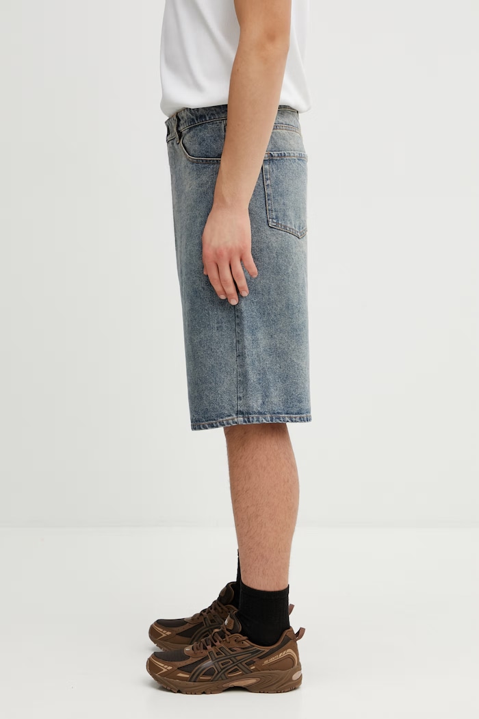 Daily Paper compact shield embroidery pantaloni scurți de denim pentru bărbați 2610029 albastru SS26