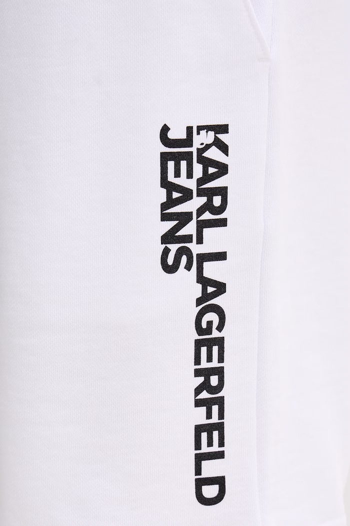 Karl Lagerfeld Jeans teplákové šortky pánské bavlněné bílá A2M10166