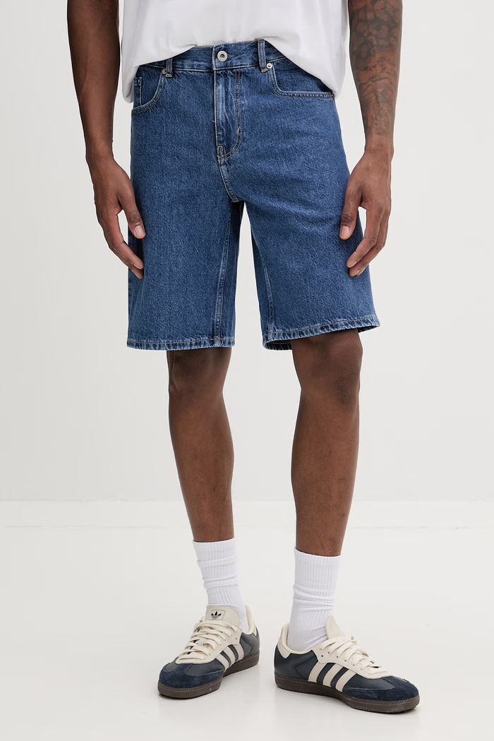 Karl Lagerfeld Jeans šortky pánske rifľové modrá B2M10138