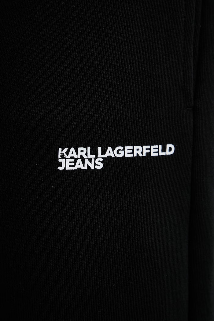 Karl Lagerfeld Jeans Teplákové šortky pánske bavlnené čierna B2M10148