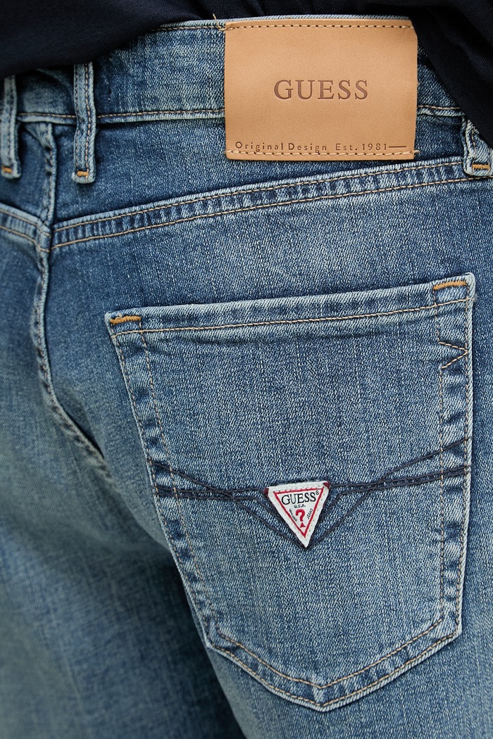 Guess kratke hlače moške z bombažem modra M6GD27.D0777