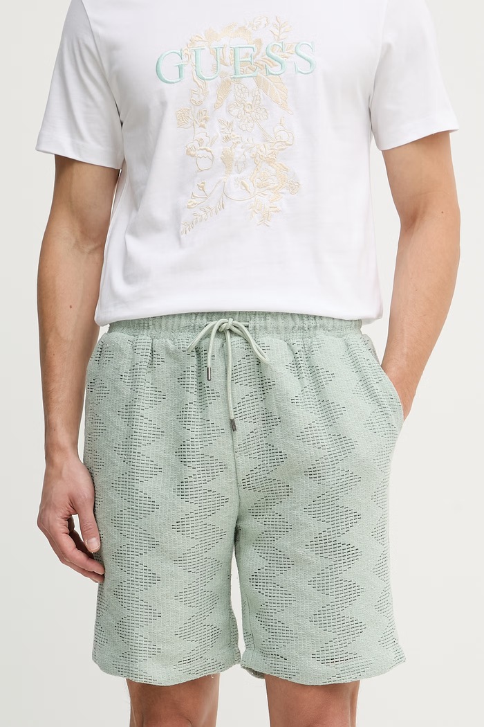 Guess шорты для мужчин ажурные LATTICE зелёный M6GD29.K3237
