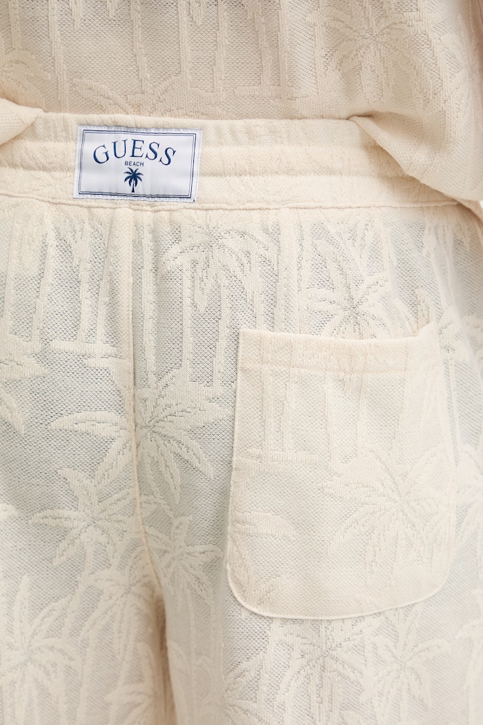 Guess pantaloni scurți de trening pentru bărbați bej F6GD03.KG362