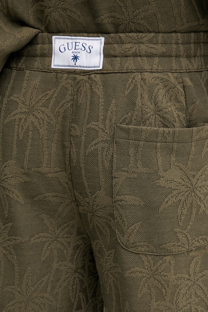 Guess teplákové šortky pánske zelená F6GD03.KG362