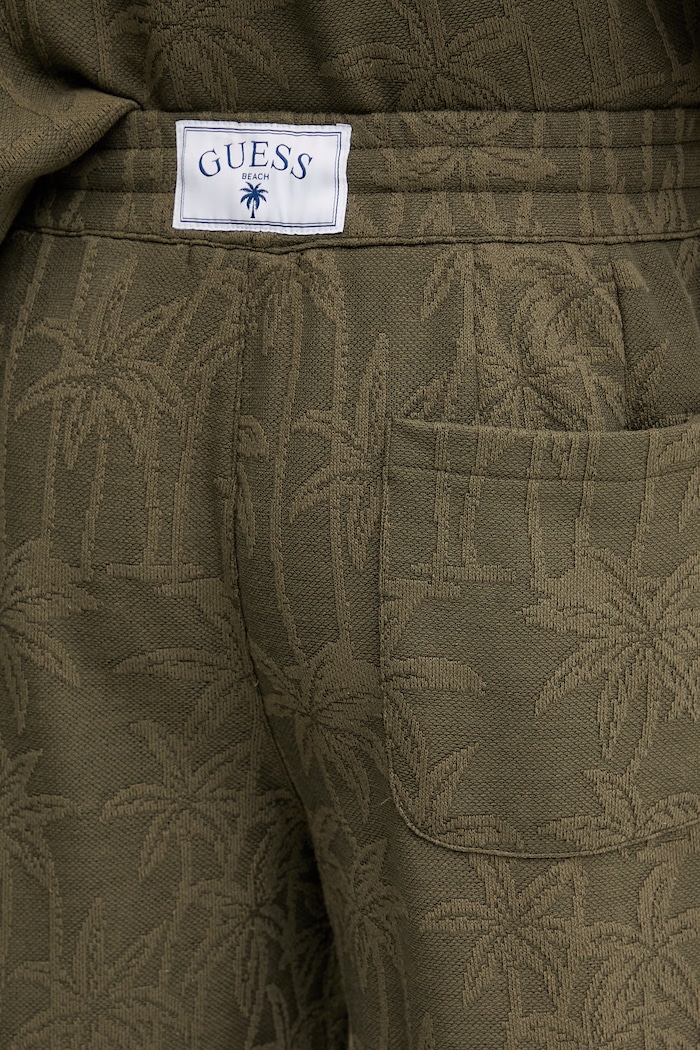 Guess teplákové šortky pánske zelená F6GD03.KG362
