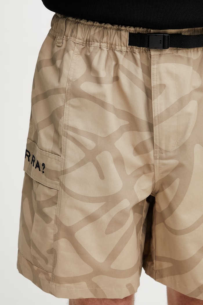 By Parra A Forest pantaloncini cargo con cotone da uomo beige 55245