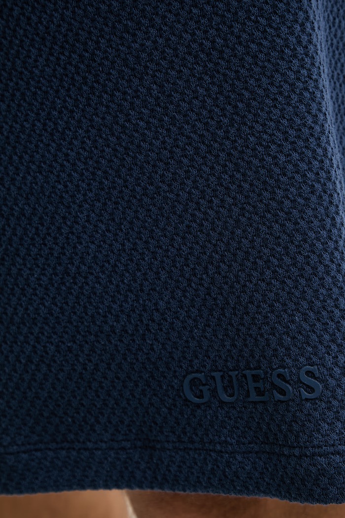 Guess Pantaloncini da tuta da uomo in cotone JHONNY blu navy Z6GD10.K3209