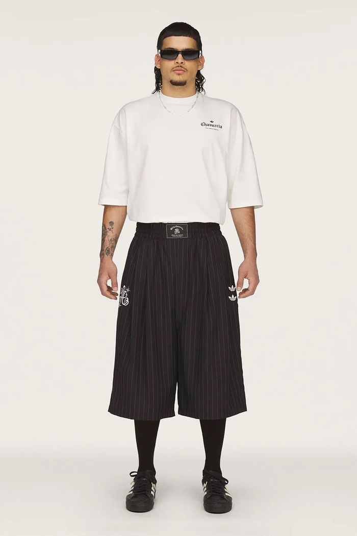 adidas Originals x Willy Chavarria šortky s meríno vlnou pánske KV2247 čierna SS26
