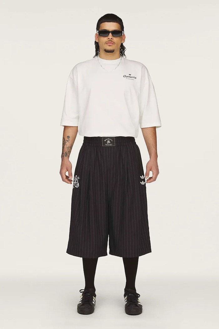 adidas Originals x Willy Chavarria šortky s meríno vlnou pánske KV2247 čierna SS26