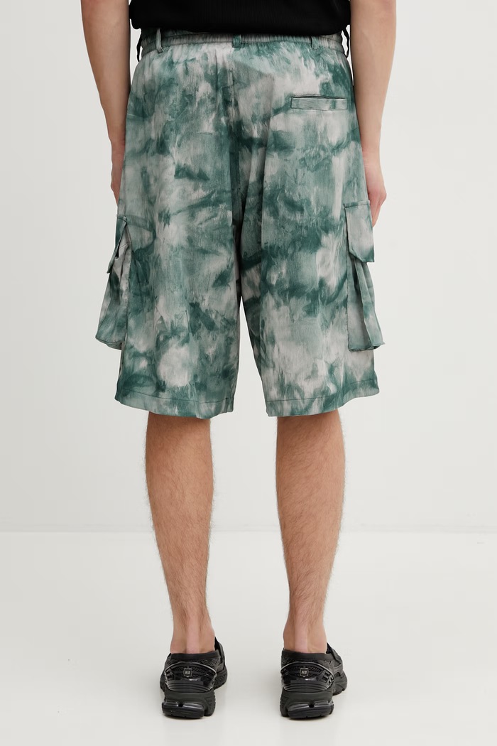 Odzież Y-3 AOP PLT SHORTS szorty cargo męskie KS5221 zielony