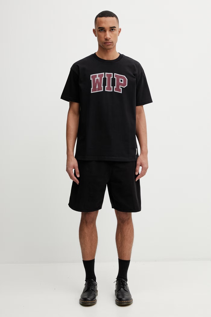 Carhartt WIP Walter Single Knee Short szorty cargo bawełniane męskie I036491.89GD czarny