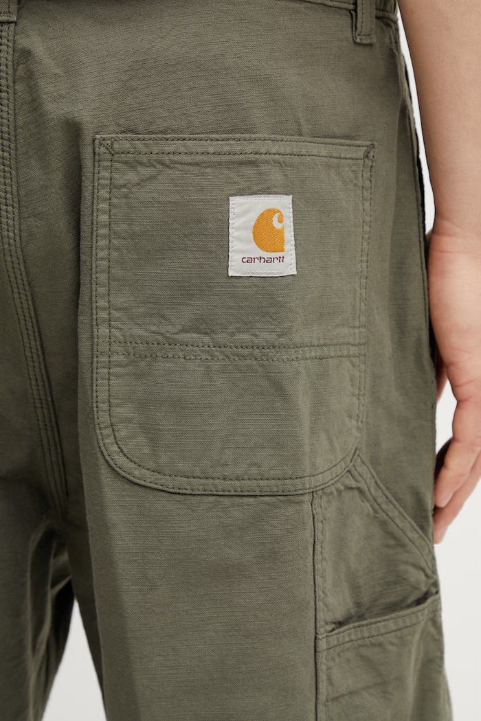 Carhartt WIP Walter Single Knee Short šortky bavlnené pánske zelená I036491.11GD