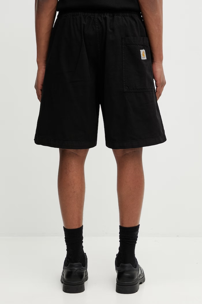 Îmbrăcăminte Carhartt WIP Rainer Short pantaloni scurți din bumbac pentru bărbați I036493.89GD negru