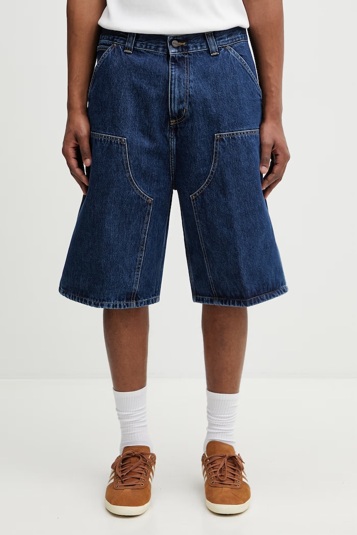 Carhartt WIP OG Double Knee Short pantaloni scurți denim pentru bărbați albastru I036590.106