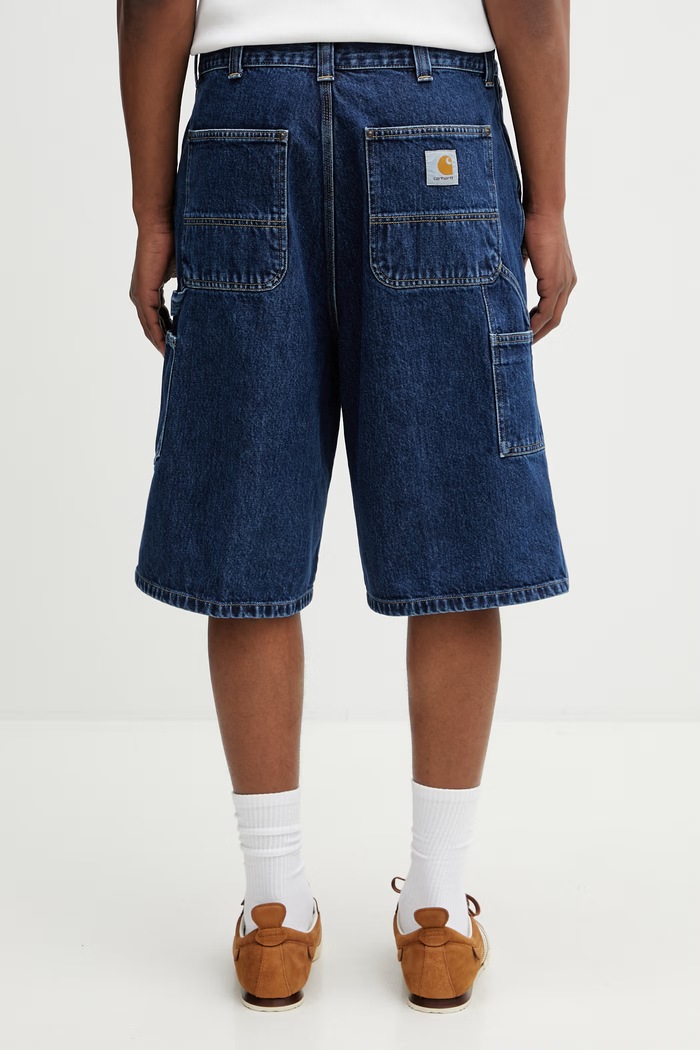 Îmbrăcăminte Carhartt WIP OG Double Knee Short pantaloni scurți denim pentru bărbați I036590.106 albastru