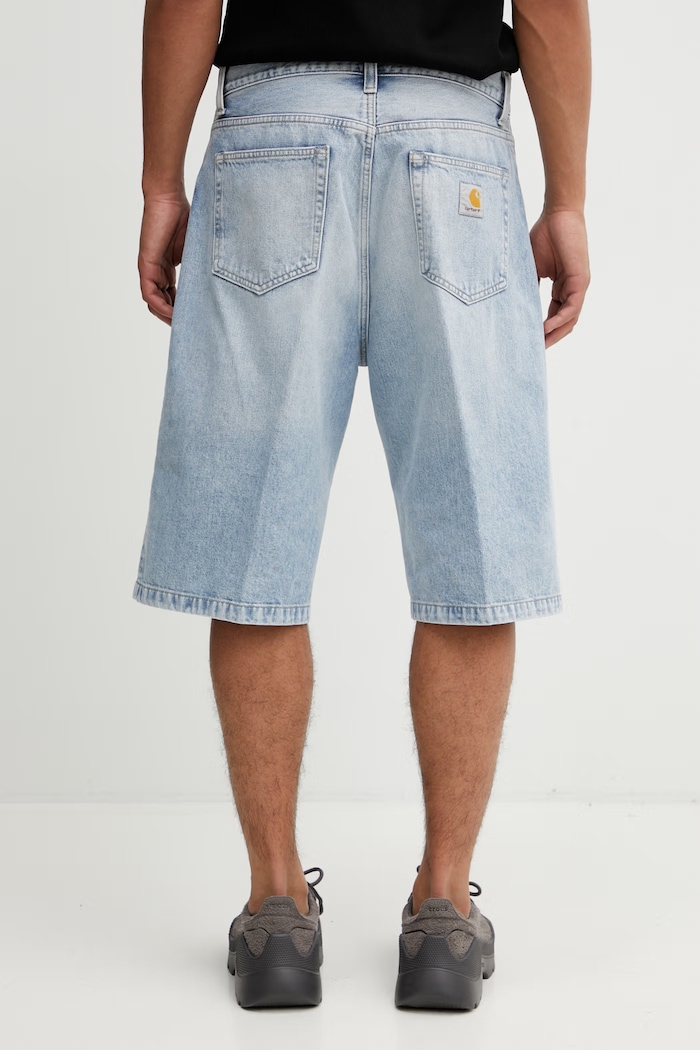 Odzież Carhartt WIP Langdon Short szorty jeansowe męskie I036587.01WU niebieski