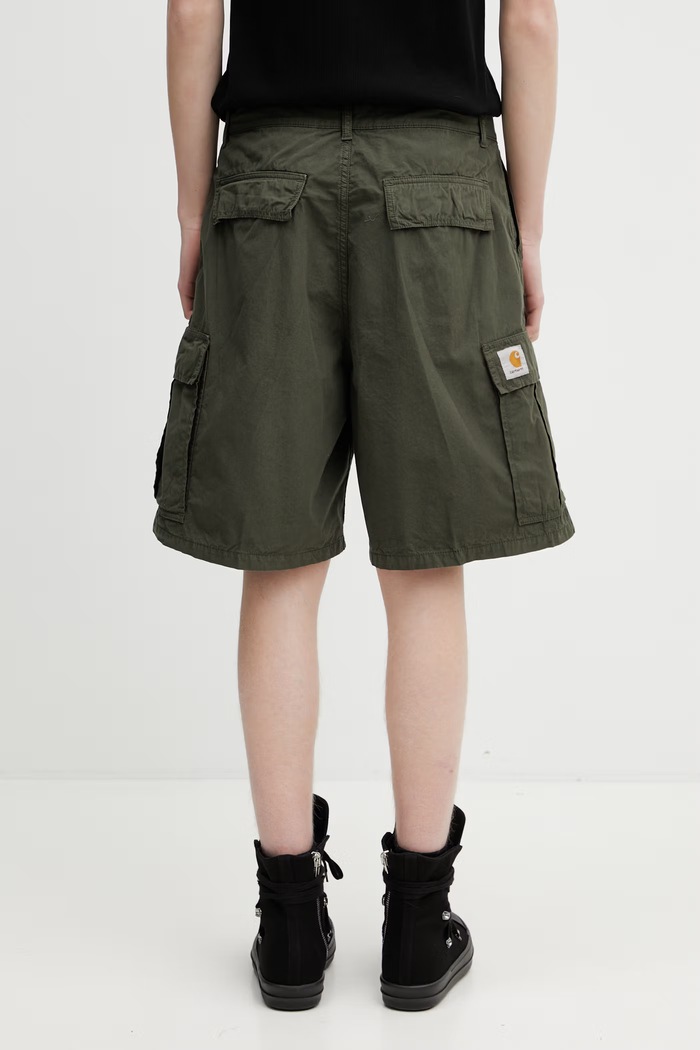 Îmbrăcăminte Carhartt WIP Cole Cargo Short pantaloni scuți cargo pentru bărbați din bumbac I035566.2ZXGD verde