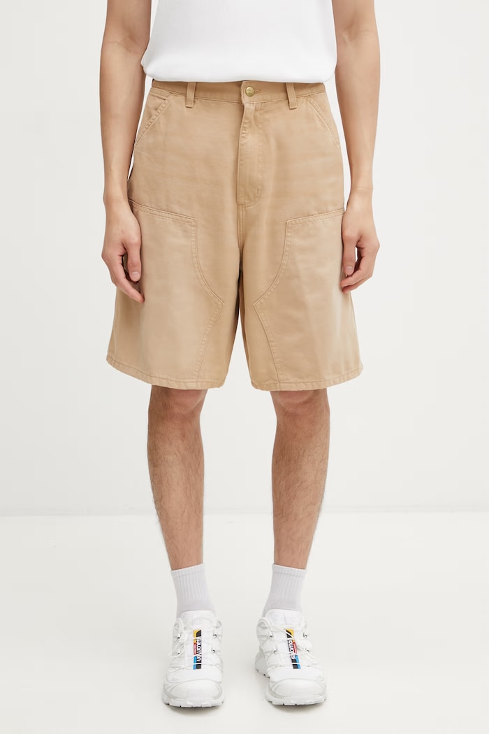 Carhartt WIP Double Knee Short cargo šortky bavlněné pánské béžová I036483.07E4O