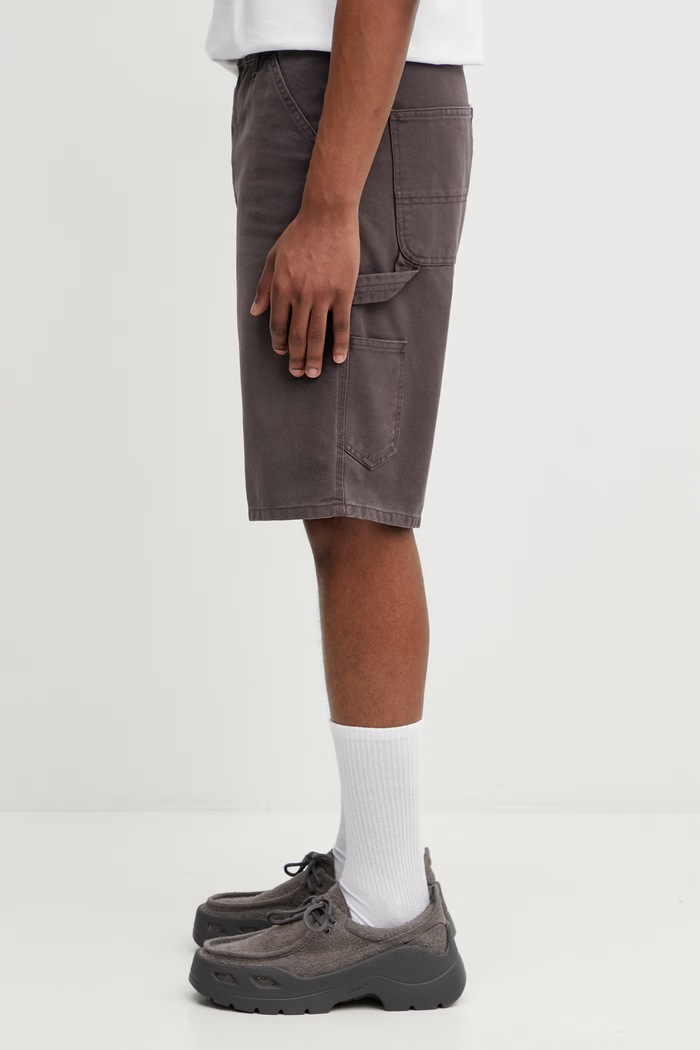 Carhartt WIP Single Knee Short šortky bavlněné pánské I034797.3IS4O hnědá SS26