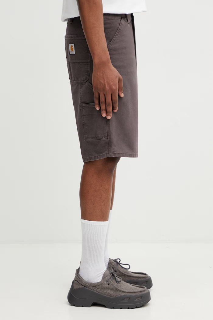 Carhartt WIP Single Knee Short šortky bavlněné pánské hnědá I034797.3IS4O