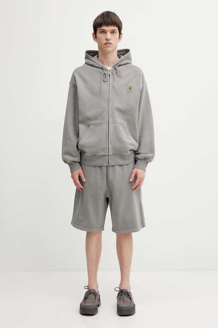 Carhartt WIP Nelson Sweat Short спортивные шорты из хлопка для мужчин I030130.2LRGD серый