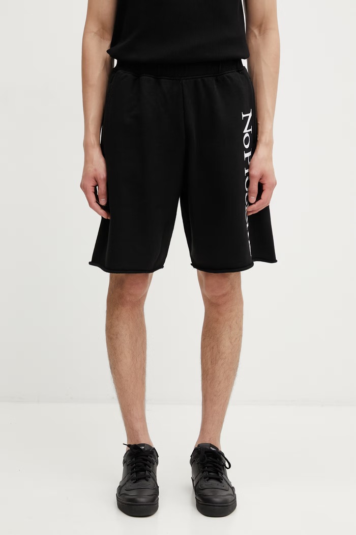 No Problemo pantaloni scurți de trening din bumbac pentru bărbați NP3005605 negru SS26