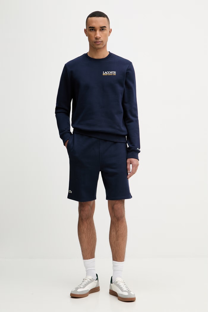 Lacoste szorty dresowe męskie bawełniane GH0374 granatowy SS26