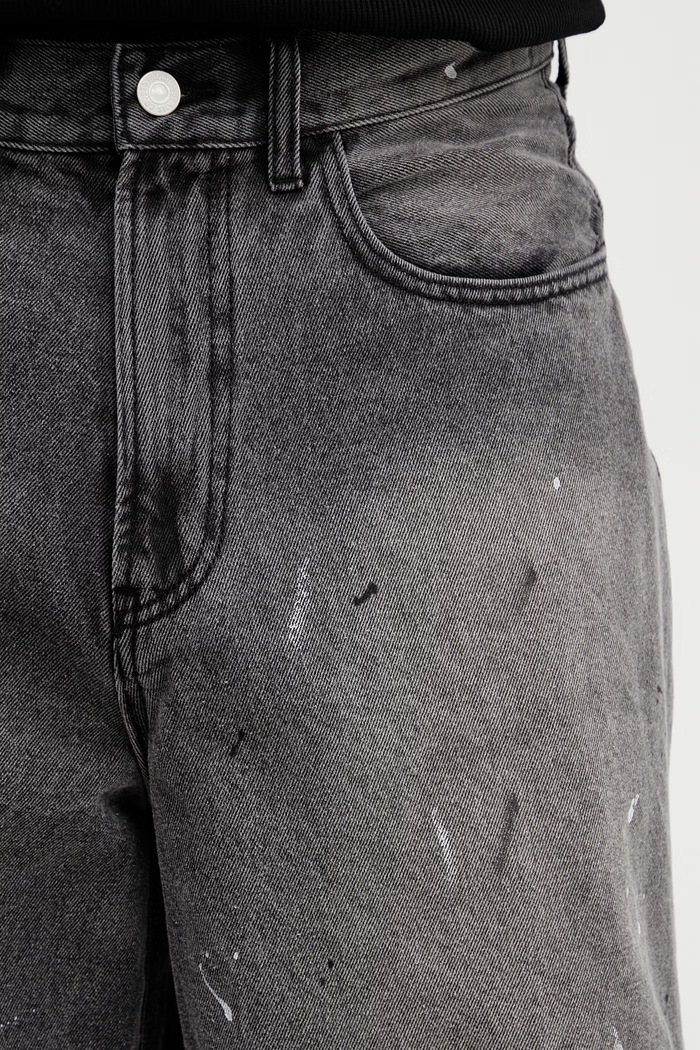 BEAMS Pantaloncini in jeans da uomo nero 1121.1641.791