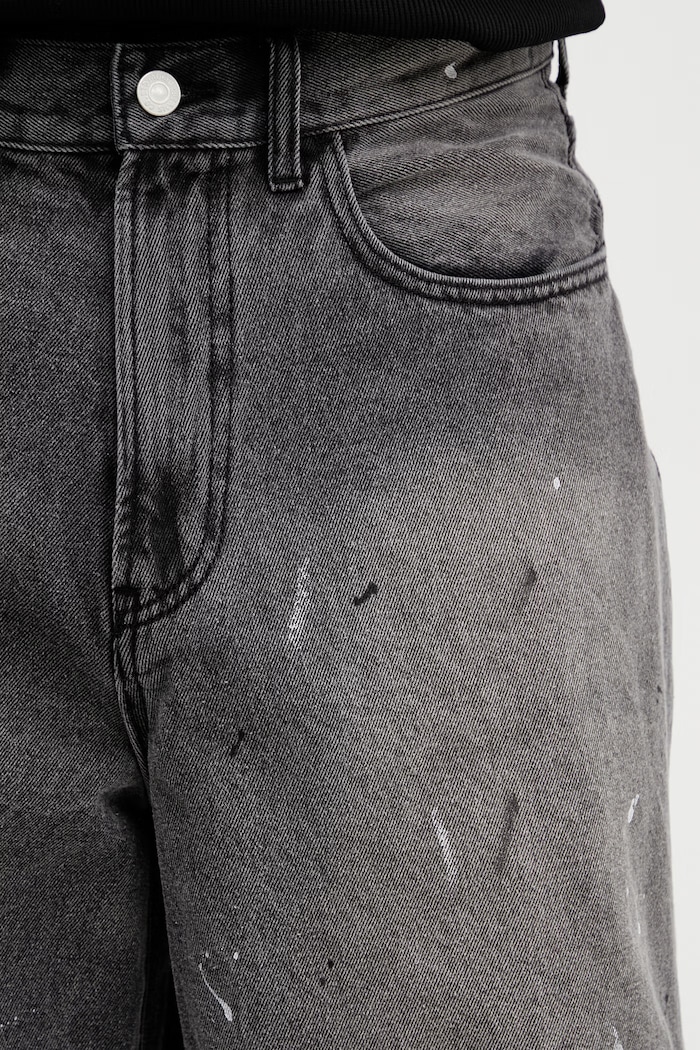 BEAMS Pantaloncini in jeans da uomo nero 1121.1641.791