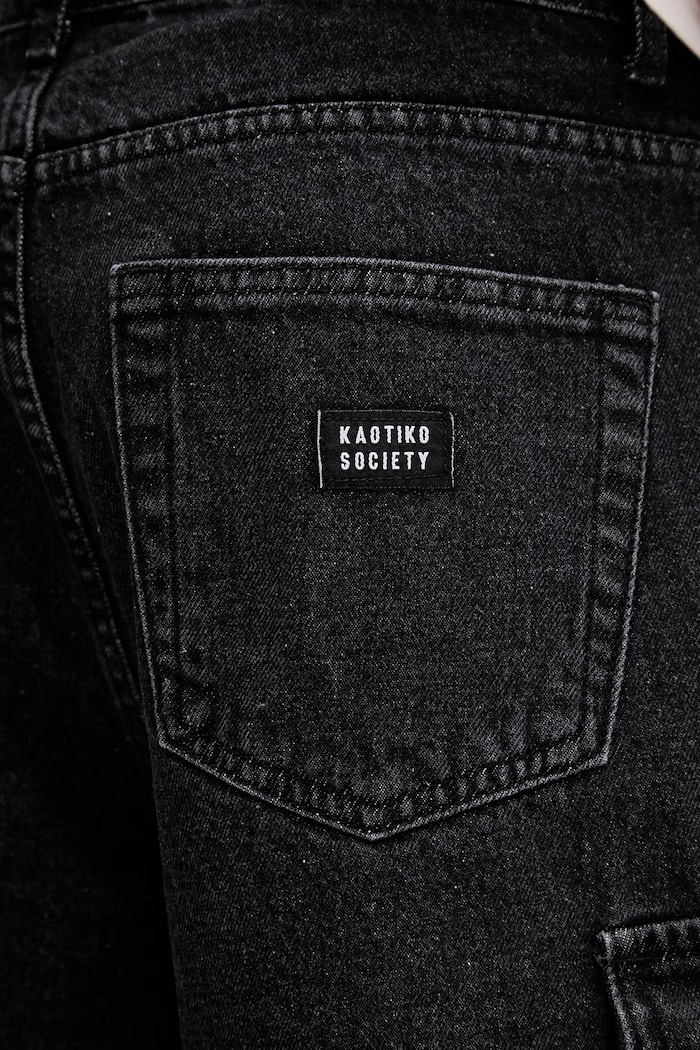 Kaotiko pantaloni scurți pentru bărbați AS011.01.K002 negru