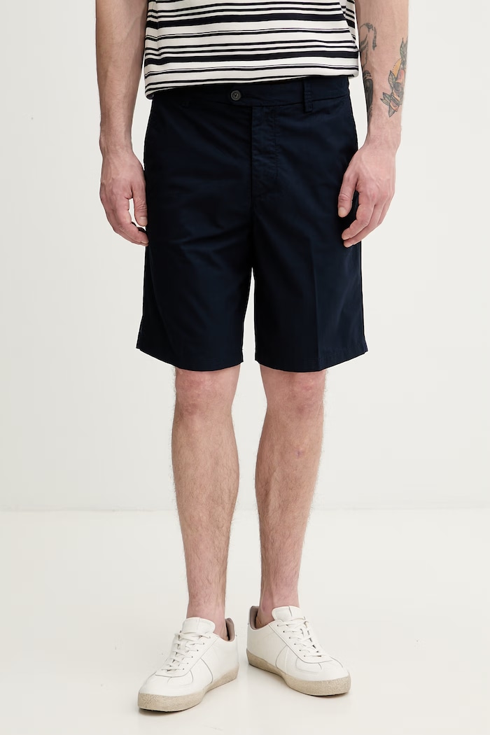 United Colors of Benetton šortky chino pánske bavlnené tmavomodrá 4W3LU9014