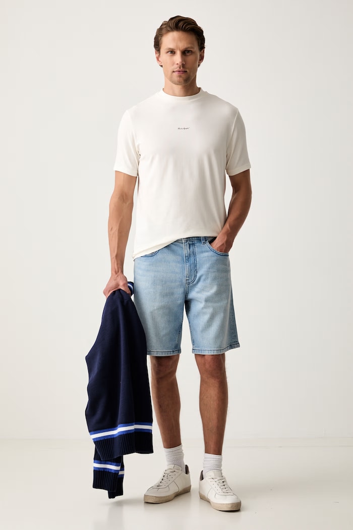 United Colors of Benetton szorty męskie jeansowe 4MCPU901J niebieski SS26