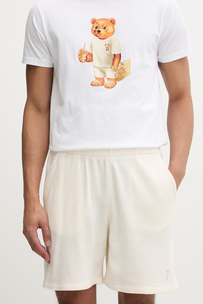 Baron Filou pantaloni scurți de trening pentru bărbați, din bumbac bej 000014990