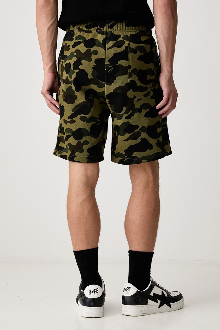 Odzież A Bathing Ape Szorty dresowe bawełniane męskie 001SPM301005M zielony