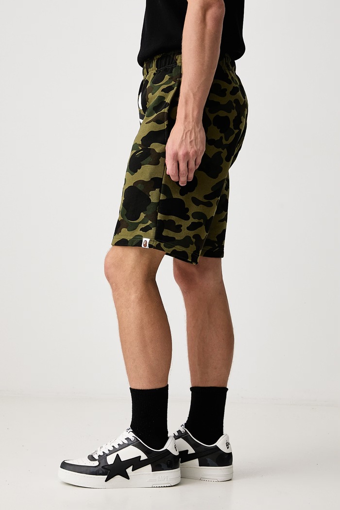 Szorty dresowe bawełniane męskie A Bathing Ape 001SPM301005M zielony