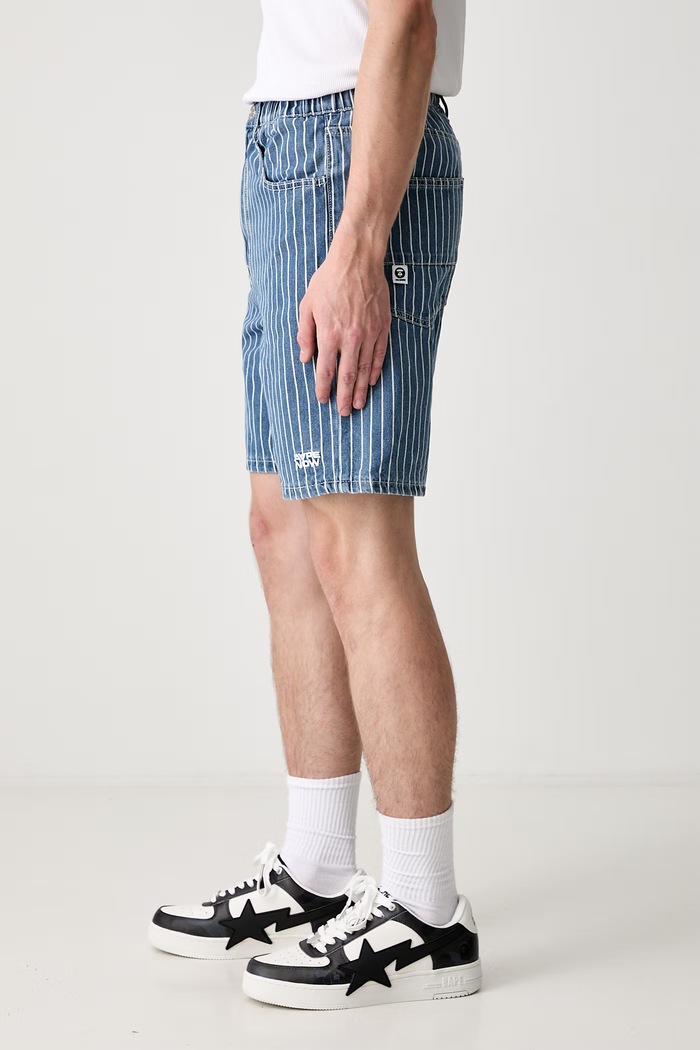 AAPE szorty jeansowe męskie AAPSPMC678XBQ niebieski SS26