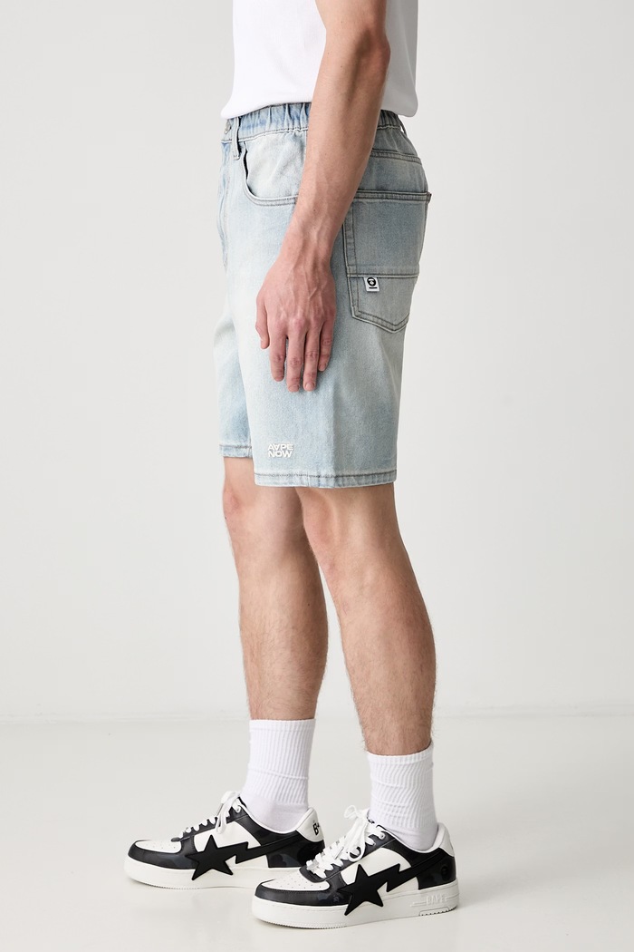 AAPE szorty jeansowe męskie AAPSPMC678XAQ niebieski SS26