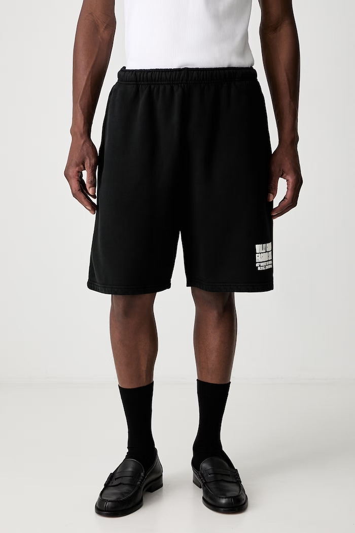 Willy Chavarria FASHION SERVICES sweat shorts cotton Men's black WCJSY0182