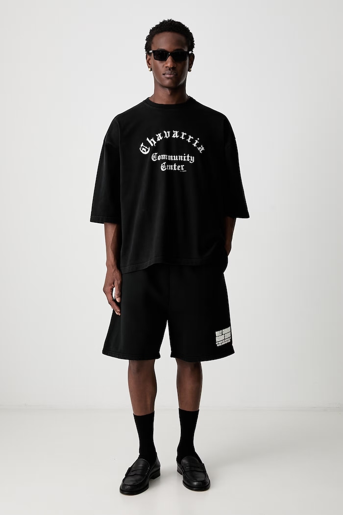 Willy Chavarria FASHION SERVICES sweat shorts cotton Men's WCJSY0182 black SS26