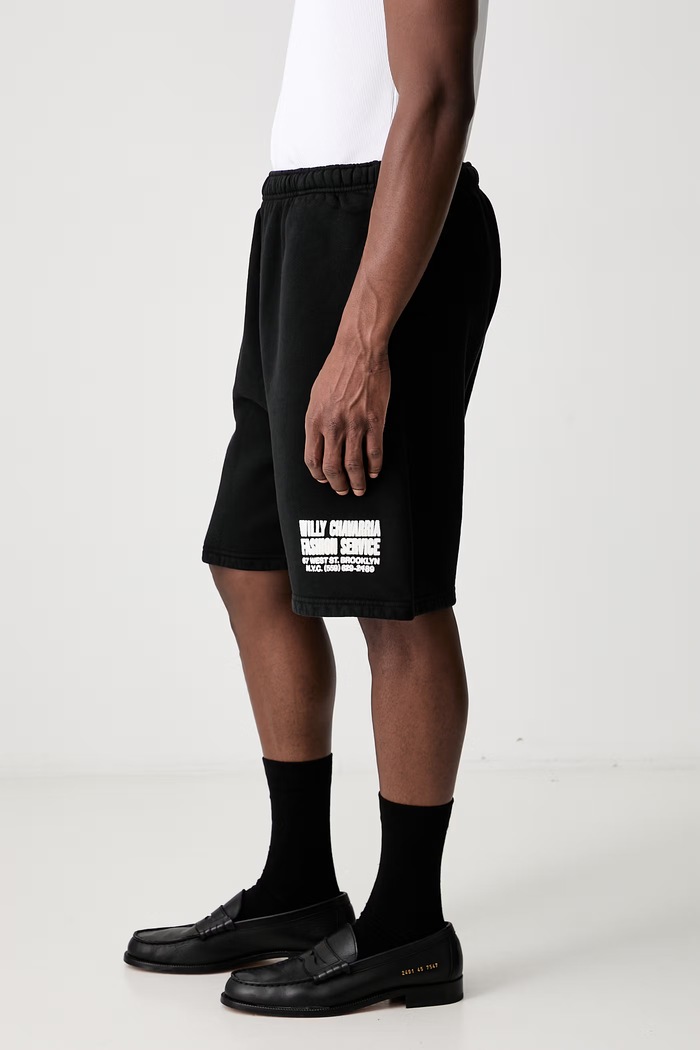 FASHION SERVICES sweat shorts cotton Men's Willy Chavarria WCJSY0182 black