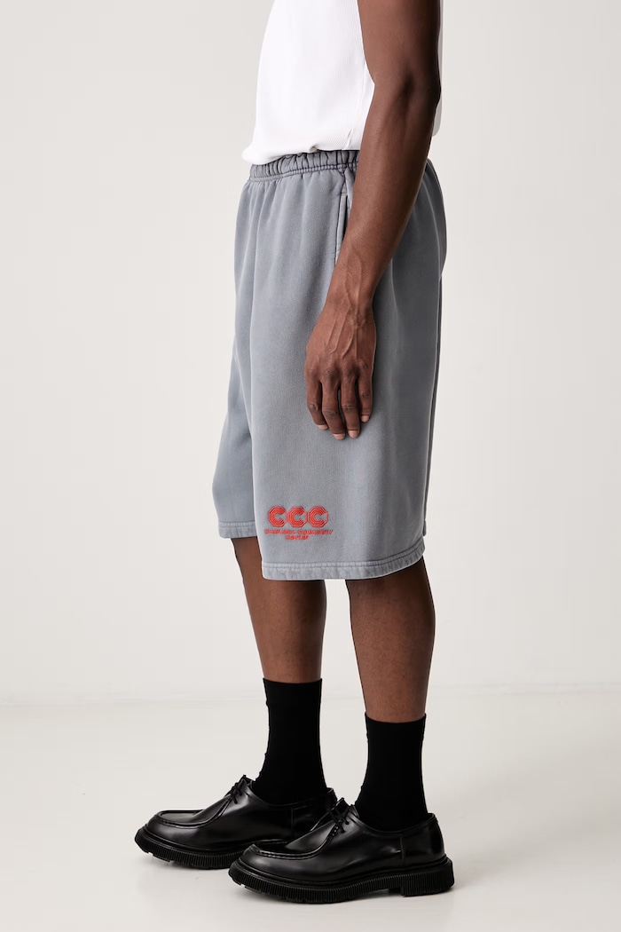BUFFALO SWEATSHORT sweat shorts cotton Men's Willy Chavarria WCJSY0173 gray