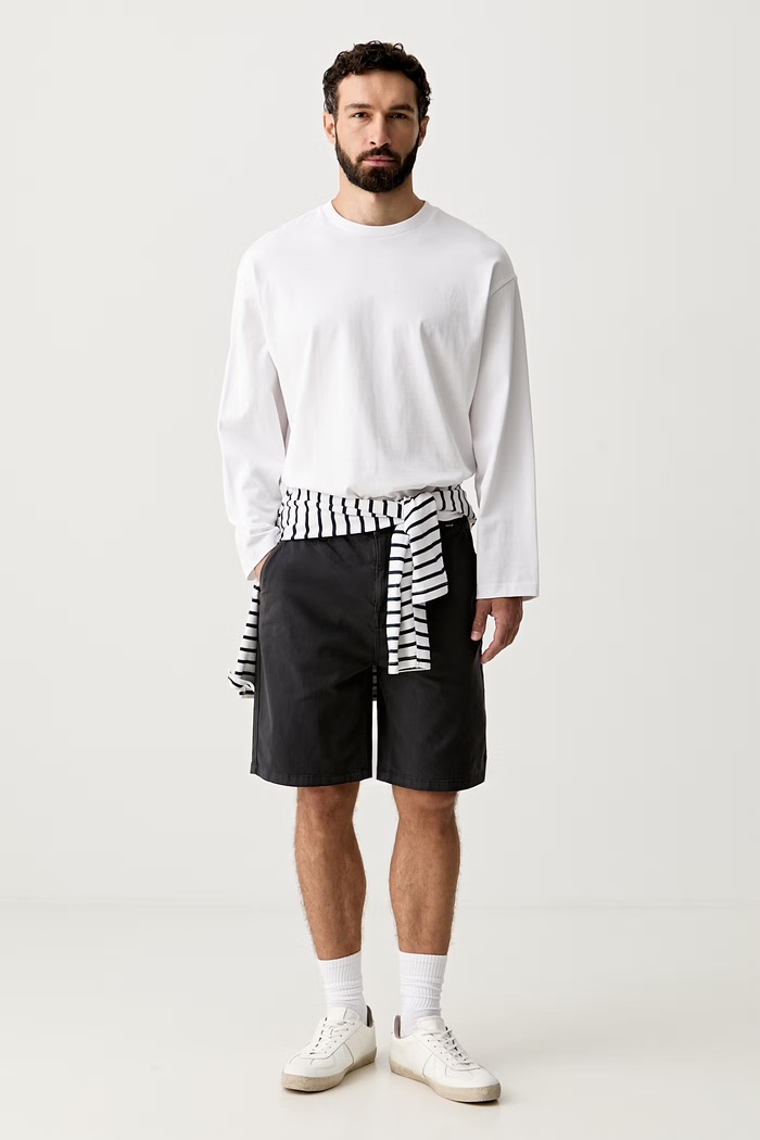 Hurley szorty męskie z bawełną MWEU00007 czarny SS26