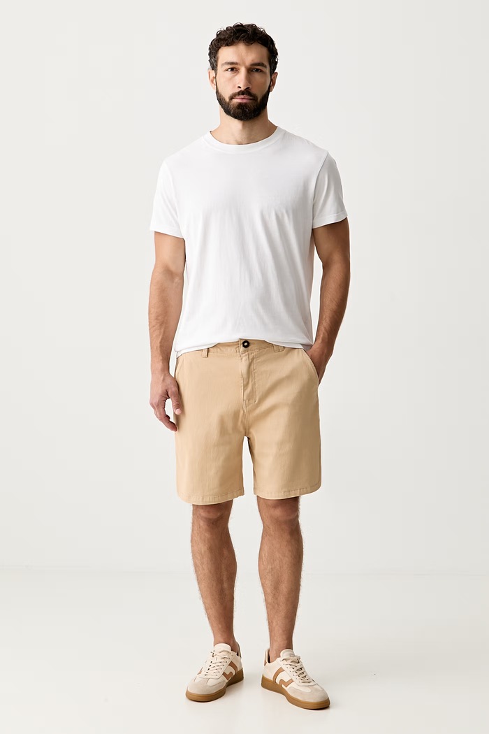Hurley szorty chino męskie bawełniane z elastanem MWEU00004 beżowy SS26