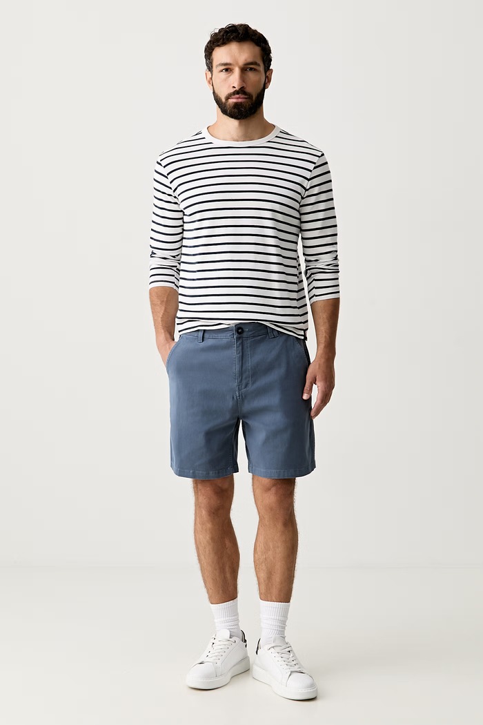 Hurley szorty chino męskie bawełniane z elastanem MWEU00004 niebieski SS26