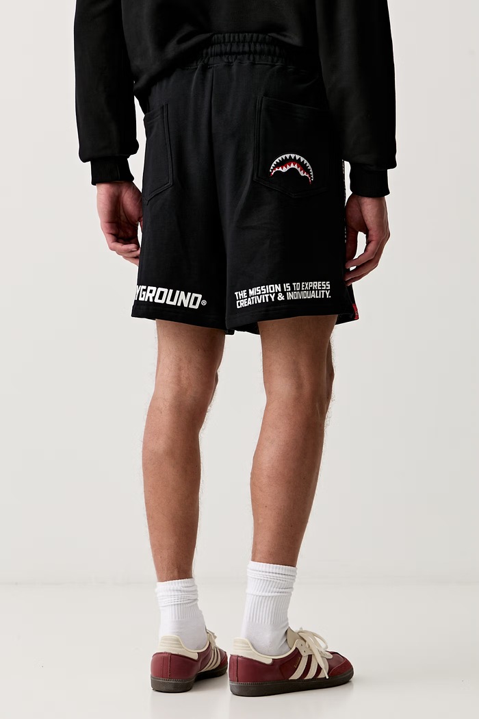 Odzież Sprayground szorty dresowe męskie bawełniane SP929EBLK czarny