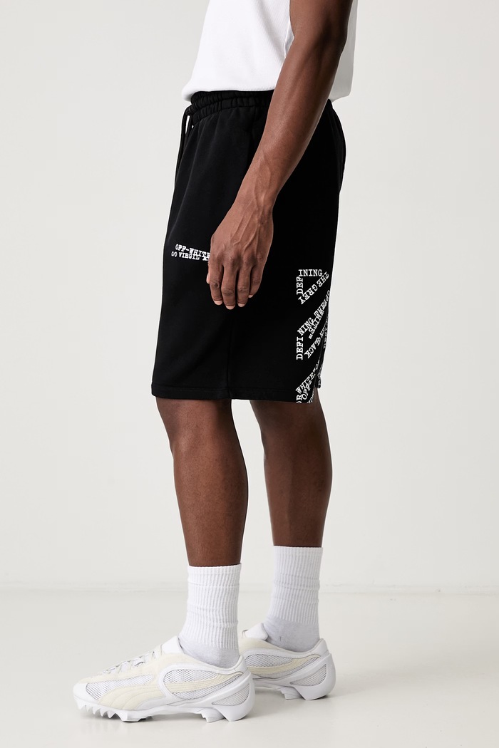 Off-White Type Machine Arrow sweat shorts cotton Men's 44MCI013S26F007001 black SS26