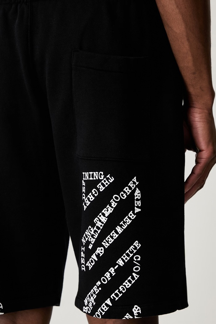 Off-White Type Machine Arrow sweat shorts cotton Men's black 44MCI013S26F007001